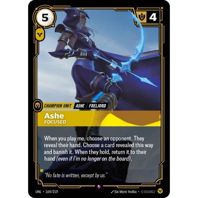 Ashe - Focused (169/219) (Unleashed) - PokeBox USA