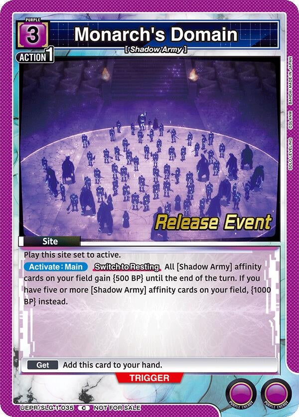 Image for Monarch's Domain (UE17BT/SLG-1-035) (UE17BT: SOLO LEVELING Release Event Cards) (UE17BT_RE) - Union Arena