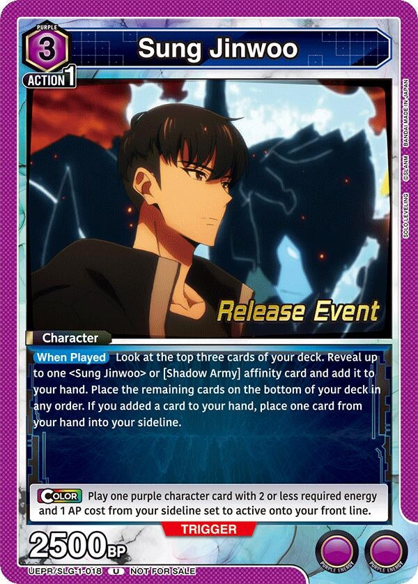 Image for Sung Jinwoo (018) (UE17BT/SLG-1-018) (UE17BT: SOLO LEVELING Release Event Cards) (UE17BT_RE) - Union Arena