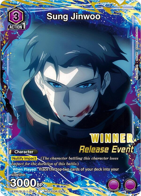 Image for Sung Jinwoo (016) (Release Event Winner) (UE17BT/SLG-1-016) (UE17BT: SOLO LEVELING Release Event Cards) (UE17BT_RE) - Union Arena
