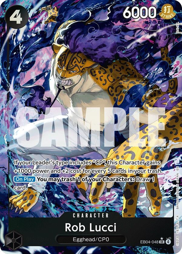 Image for Rob Lucci (Alternate Art) (EB04-048) (Adventure on Kami's Island) (OP15-EB04) - One Piece Card Game
