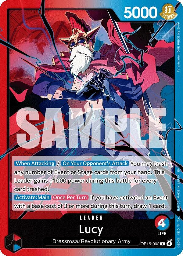 Image for Lucy (OP15-002) (Adventure on Kami's Island) (OP15-EB04) - One Piece Card Game