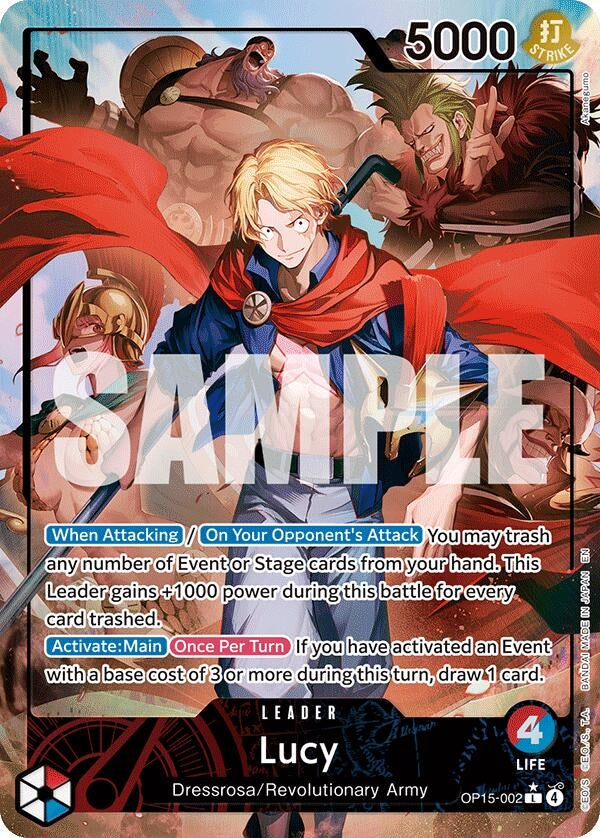 Image for Lucy (Alternate Art) (OP15-002) (Adventure on Kami's Island) (OP15-EB04) - One Piece Card Game