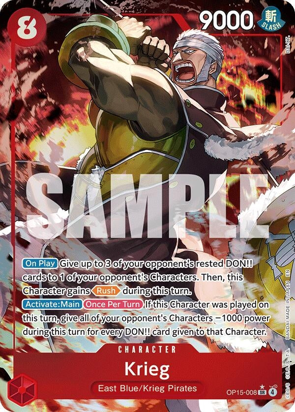 Image for Krieg (OP15-008) (Alternate Art) (OP15-008) (Adventure on Kami's Island) (OP15-EB04) - One Piece Card Game