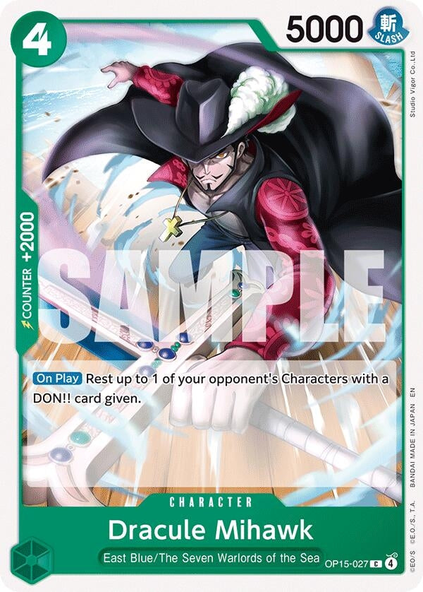Image for Dracule Mihawk (OP15-027) (Adventure on Kami's Island) (OP15-EB04) - One Piece Card Game