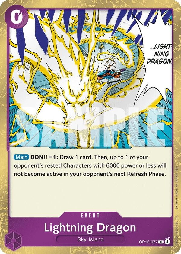 Image for Lightning Dragon (OP15-077) (Adventure on Kami's Island) (OP15-EB04) - One Piece Card Game