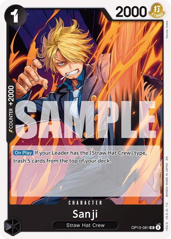 Image for Sanji (OP15-081) (OP15-081) (Adventure on Kami's Island) (OP15-EB04) - One Piece Card Game