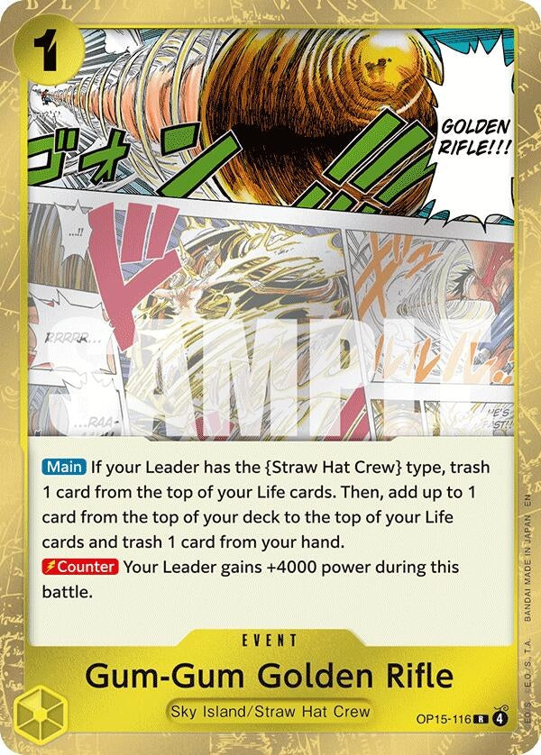 Image for Gum-Gum Golden Rifle (OP15-116) (Adventure on Kami's Island) (OP15-EB04) - One Piece Card Game