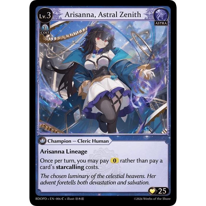 Image for Arisanna, Astral Zenith (006) (Radiant Origins: Pantheon) - Grand Archive TCG