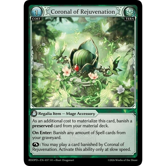 Image for Coronal of Rejuvenation (037) (Radiant Origins: Pantheon) - Grand Archive TCG