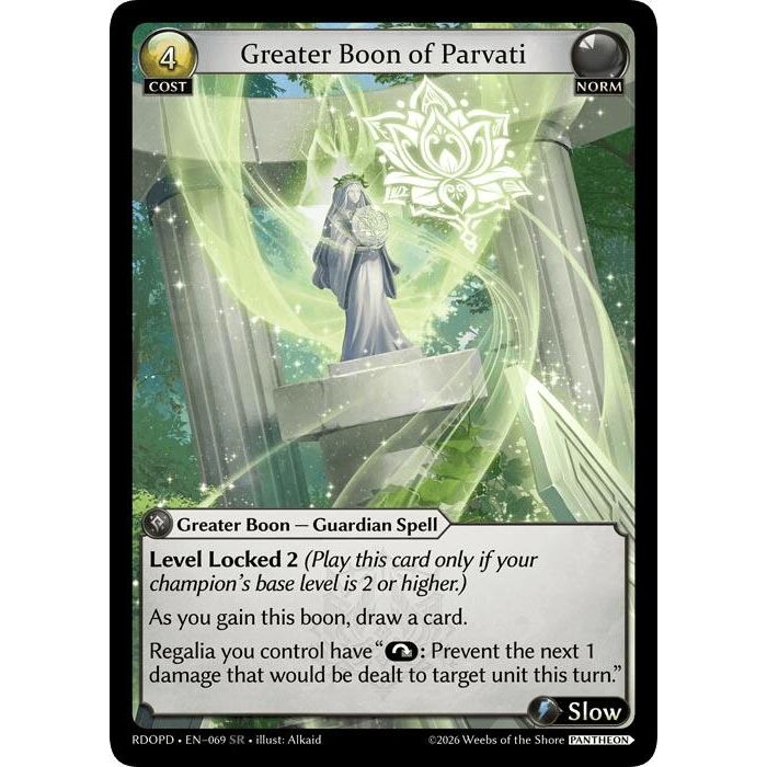 Image for Greater Boon of Parvati (069) (Radiant Origins: Pantheon) - Grand Archive TCG