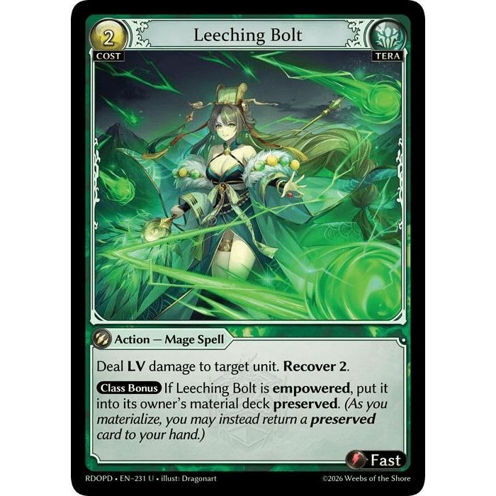 Image for Leeching Bolt (231) (Radiant Origins: Pantheon) - Grand Archive TCG