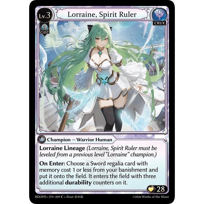 Image for Lorraine, Spirit Ruler (009) (Radiant Origins: Pantheon) - Grand Archive TCG