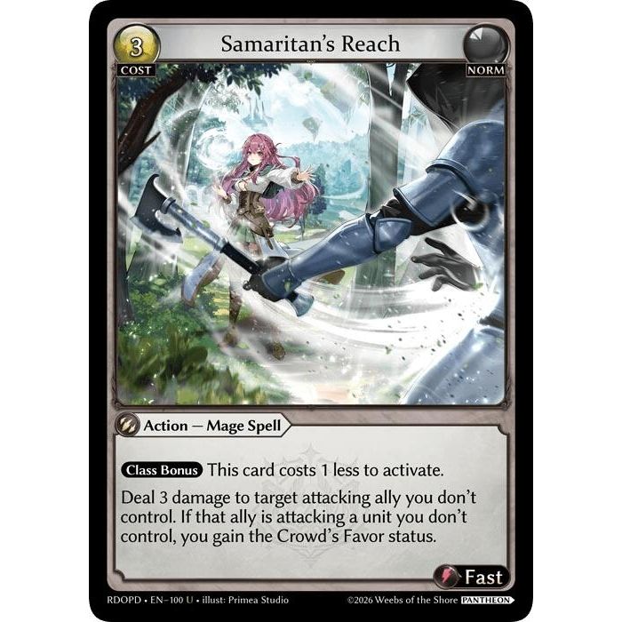 Image for Samaritan's Reach (100) (Radiant Origins: Pantheon) - Grand Archive TCG