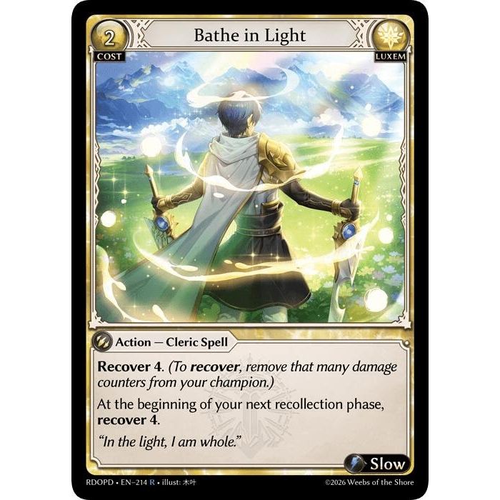 Image for Bathe in Light (214) (Radiant Origins: Pantheon) - Grand Archive TCG