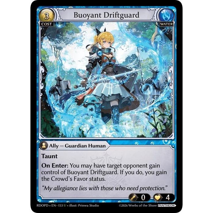 Image for Buoyant Driftguard (153) (Radiant Origins: Pantheon) - Grand Archive TCG