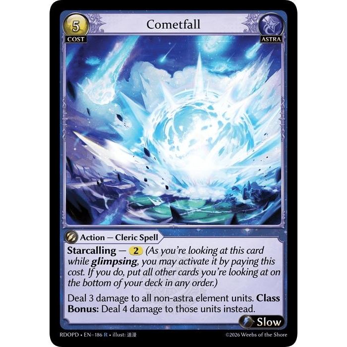 Image for Cometfall (186) (Radiant Origins: Pantheon) - Grand Archive TCG