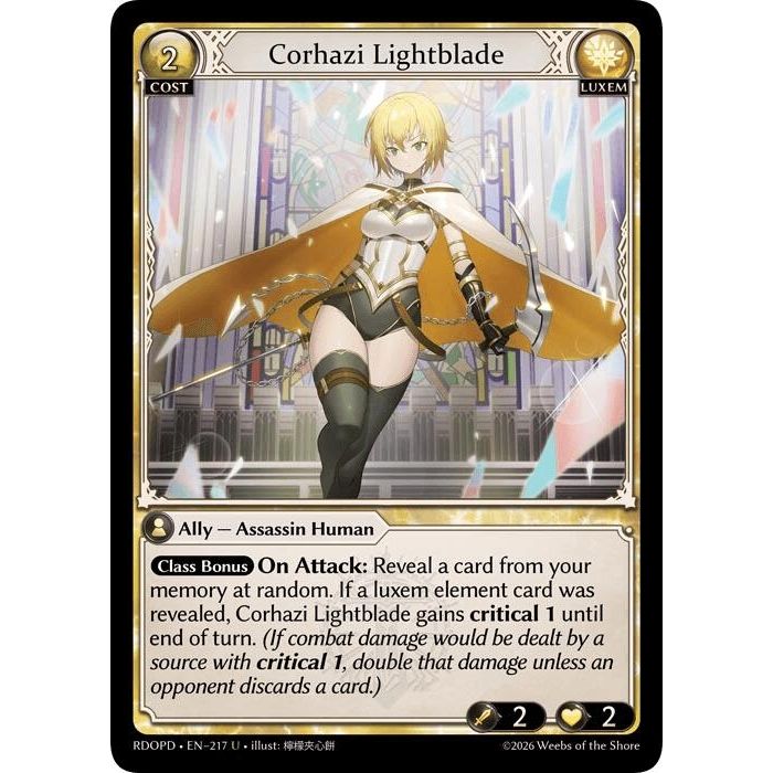 Image for Corhazi Lightblade (217) (Radiant Origins: Pantheon) - Grand Archive TCG