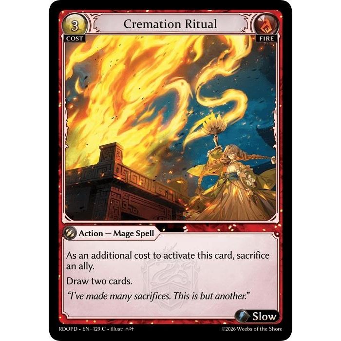 Image for Cremation Ritual (129) (Radiant Origins: Pantheon) - Grand Archive TCG