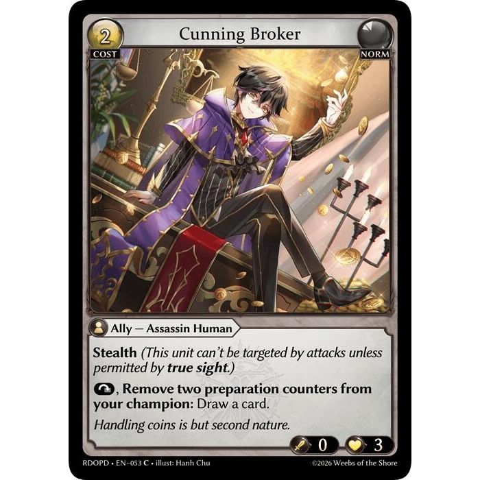 Image for Cunning Broker (053) (Radiant Origins: Pantheon) - Grand Archive TCG