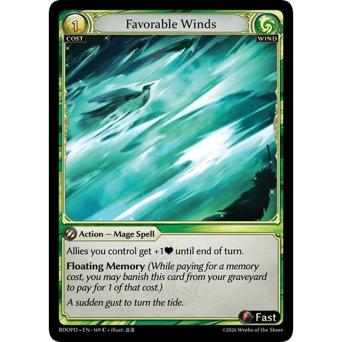 Image for Favorable Winds (169) (Radiant Origins: Pantheon) - Grand Archive TCG