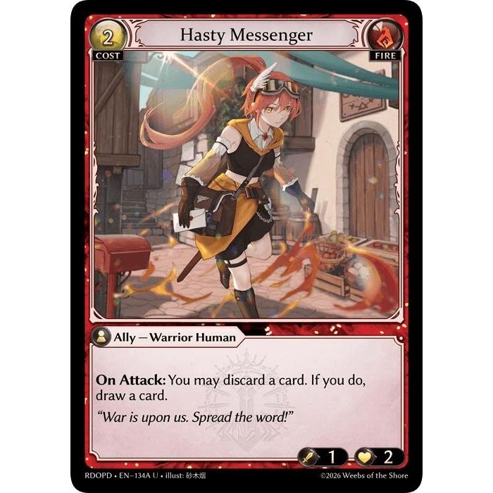 Image for Hasty Messenger (134A) (134A) (Radiant Origins: Pantheon) - Grand Archive TCG