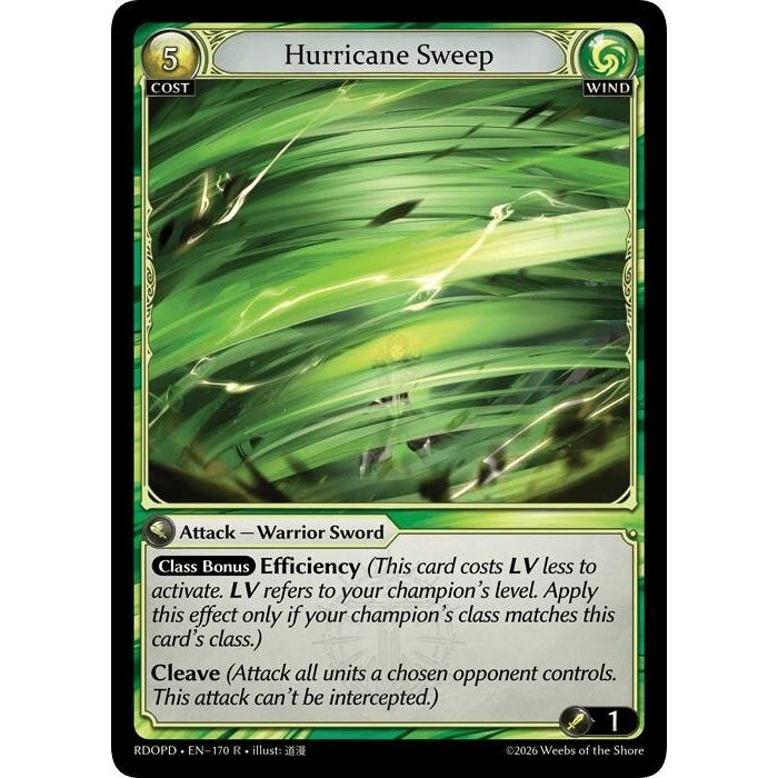 Image for Hurricane Sweep (170) (Radiant Origins: Pantheon) - Grand Archive TCG