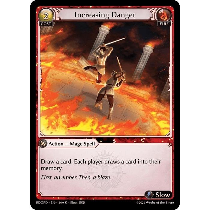 Image for Increasing Danger (136A) (136A) (Radiant Origins: Pantheon) - Grand Archive TCG