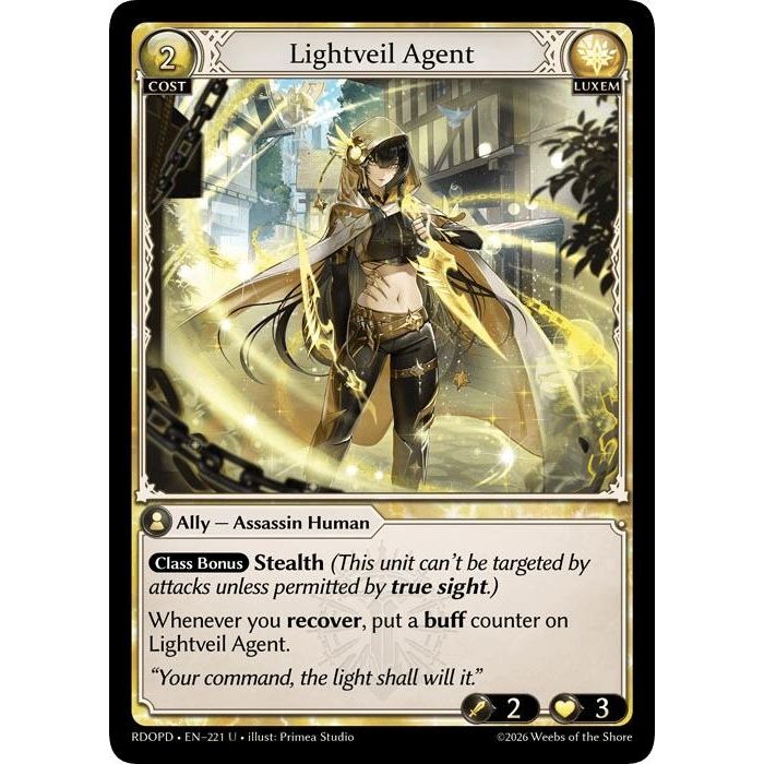 Image for Lightveil Agent (221) (Radiant Origins: Pantheon) - Grand Archive TCG