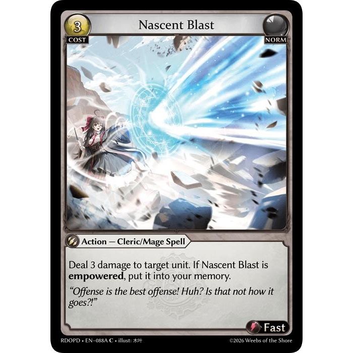 Image for Nascent Blast (088A) (088A) (Radiant Origins: Pantheon) - Grand Archive TCG