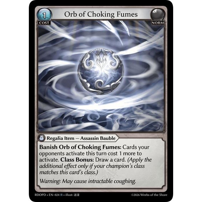 Image for Orb of Choking Fumes (024) (Radiant Origins: Pantheon) - Grand Archive TCG