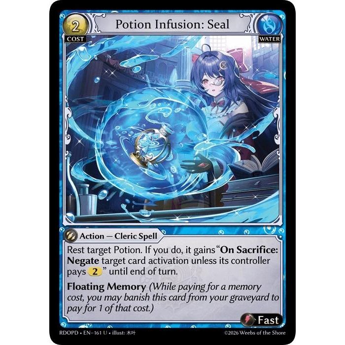 Image for Potion Infusion: Seal (161) (Radiant Origins: Pantheon) - Grand Archive TCG