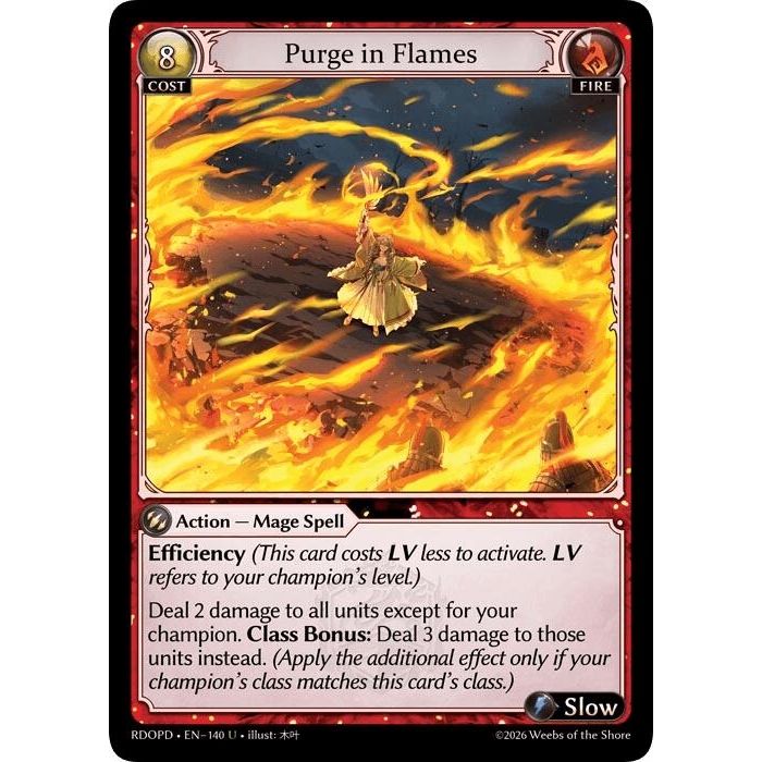 Image for Purge in Flames (140) (Radiant Origins: Pantheon) - Grand Archive TCG