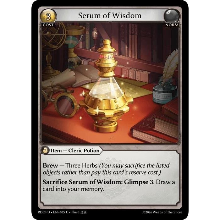 Image for Serum of Wisdom (105) (Radiant Origins: Pantheon) - Grand Archive TCG