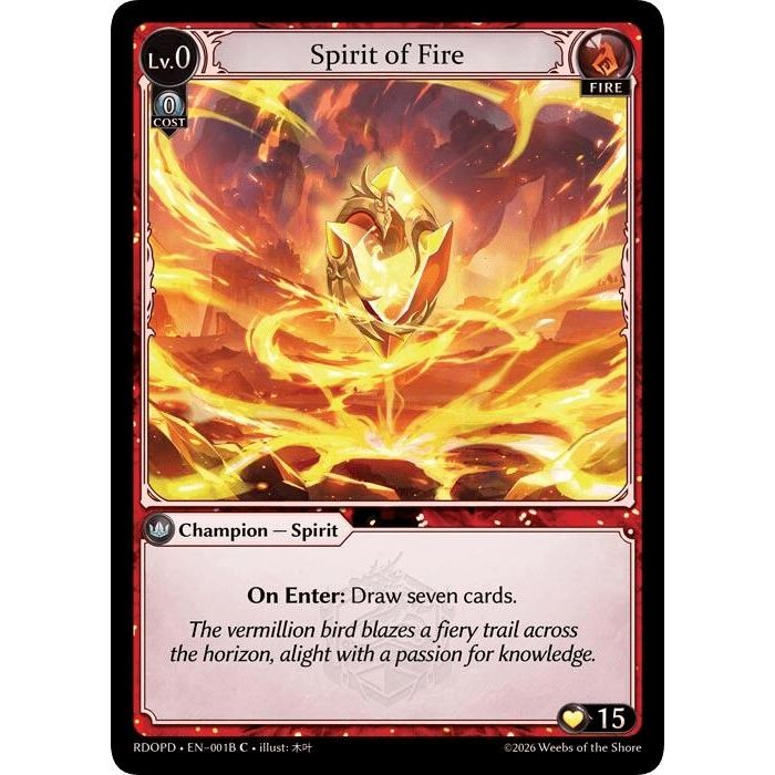 Image for Spirit of Fire (001B) (001B) (Radiant Origins: Pantheon) - Grand Archive TCG