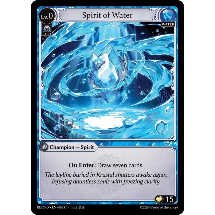 Image for Spirit of Water (002) (Radiant Origins: Pantheon) - Grand Archive TCG
