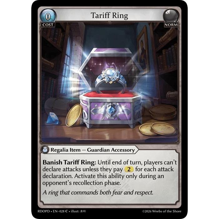 Image for Tariff Ring (028) (Radiant Origins: Pantheon) - Grand Archive TCG