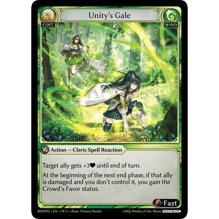 Image for Unity's Gale (178) (Radiant Origins: Pantheon) - Grand Archive TCG