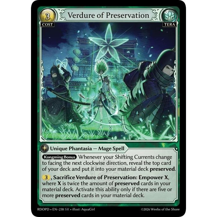 Image for Verdure of Preservation (238) (Radiant Origins: Pantheon) - Grand Archive TCG