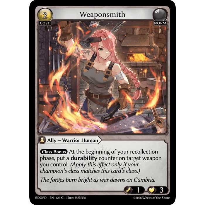Image for Weaponsmith (123) (Radiant Origins: Pantheon) - Grand Archive TCG