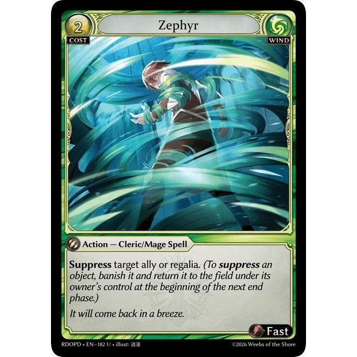 Image for Zephyr (182) (Radiant Origins: Pantheon) - Grand Archive TCG