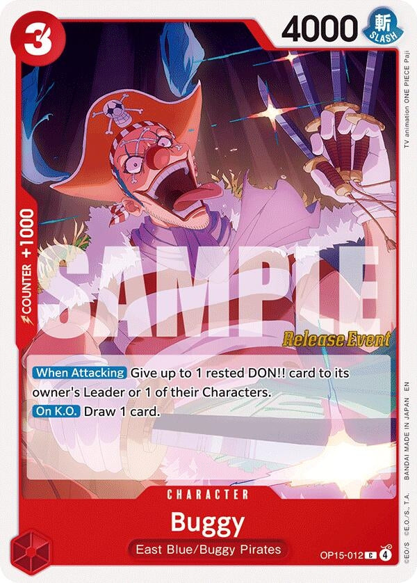 Image for Buggy (OP15-012) (Adventure on Kami's Island Release Event Cards) (OP15 RE) - One Piece Card Game