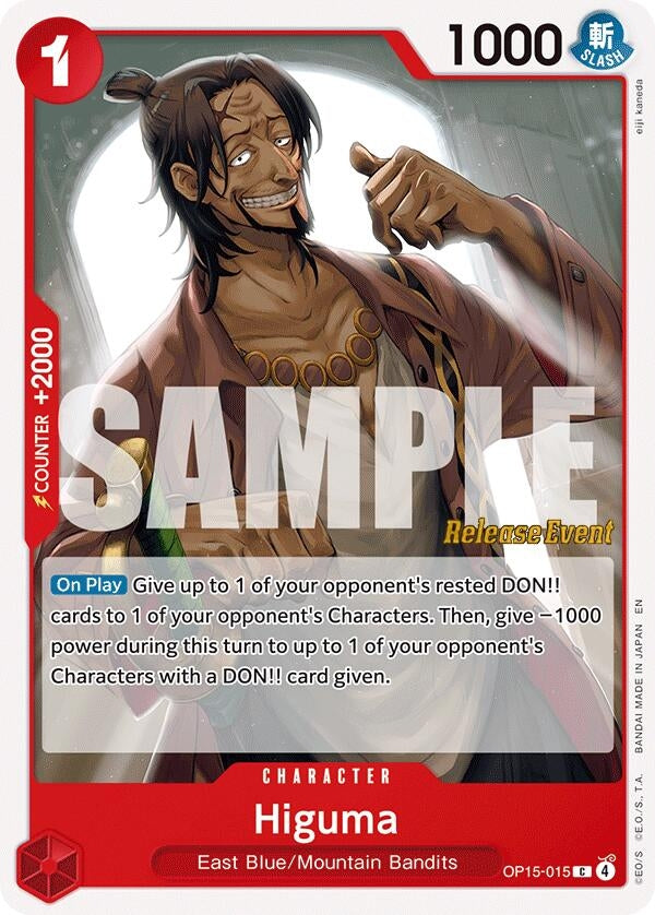 Image for Higuma (OP15-015) (Adventure on Kami's Island Release Event Cards) (OP15 RE) - One Piece Card Game