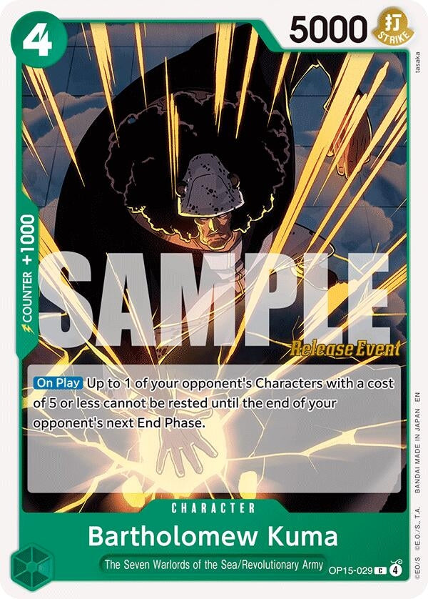 Image for Bartholomew Kuma (OP15-029) (OP15-029) (Adventure on Kami's Island Release Event Cards) (OP15 RE) - One Piece Card Game