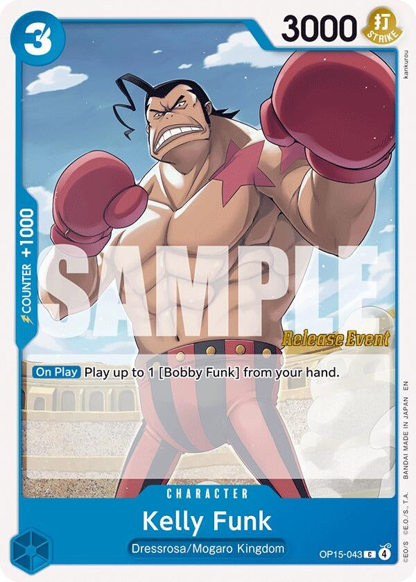 Image for Kelly Funk (OP15-043) (Adventure on Kami's Island Release Event Cards) (OP15 RE) - One Piece Card Game