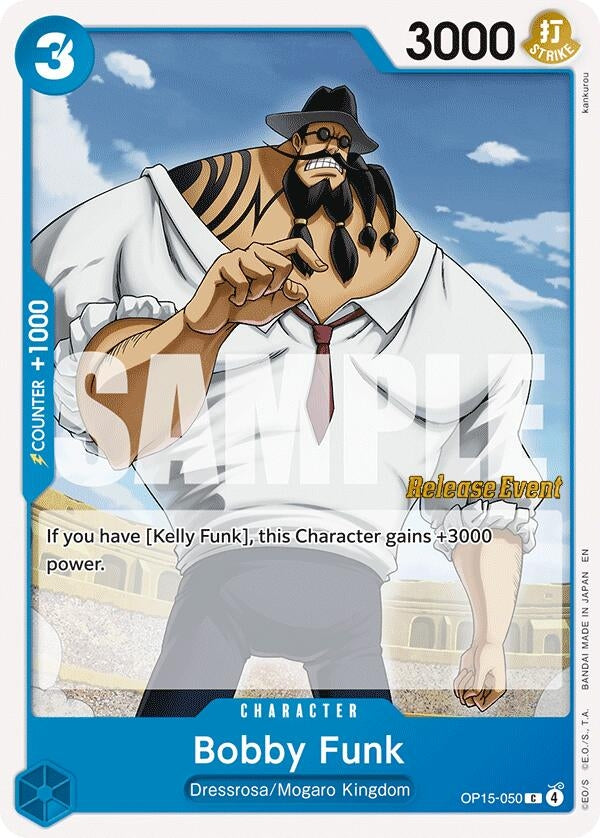 Image for Bobby Funk (OP15-050) (Adventure on Kami's Island Release Event Cards) (OP15 RE) - One Piece Card Game