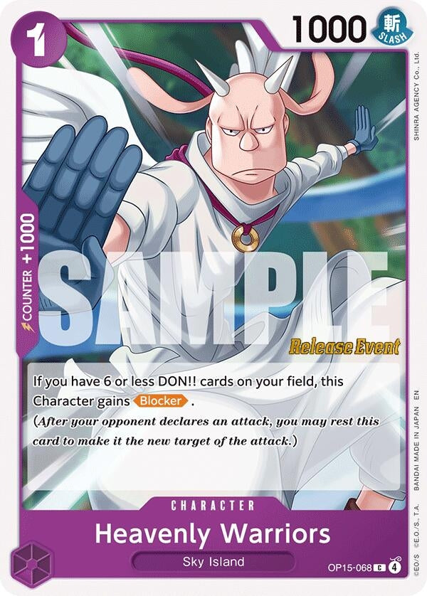 Image for Heavenly Warriors (OP15-068) (Adventure on Kami's Island Release Event Cards) (OP15 RE) - One Piece Card Game