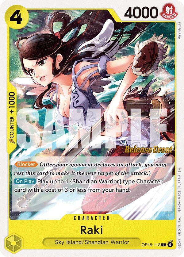Image for Raki (OP15-112) (Adventure on Kami's Island Release Event Cards) (OP15 RE) - One Piece Card Game