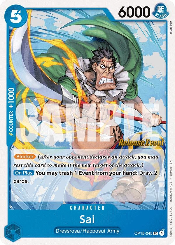 Image for Sai (OP15-045) (Adventure on Kami's Island Release Event Cards) (OP15 RE) - One Piece Card Game