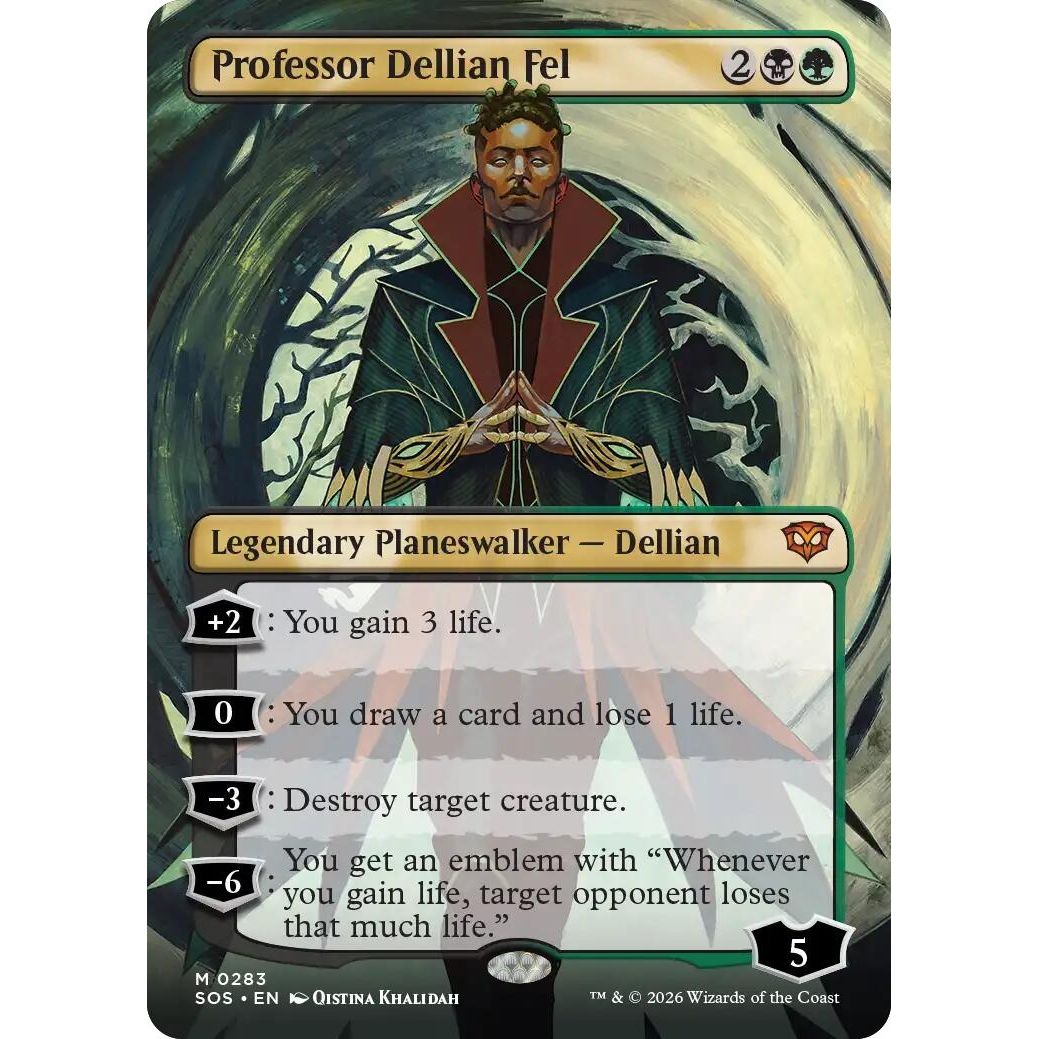 Professor Dellian Fel (Borderless) (283) (Secrets of Strixhaven) - PokeBox USA